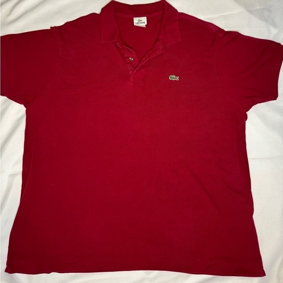 MEN'S LACOSTE RED - CLASSIC FIT POLO 2XL PERFECT CONDITION - Picture 2 of 5